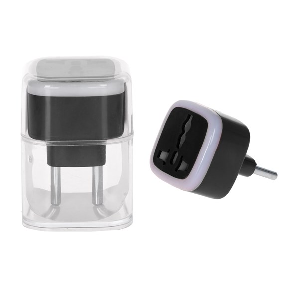 تبدیل برق 3 به 2 مدل M-03 - مشکی - MMS - (RGB)
